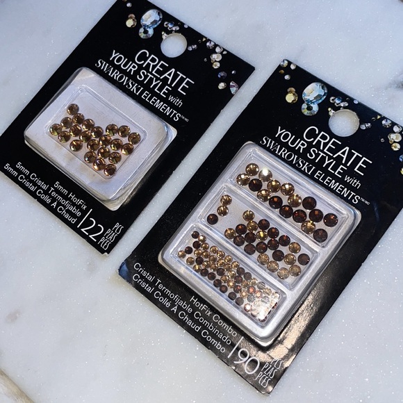 Swarovski | 3 Pack HotFix Crystals in Colorado Topaz Smoked Topaz & Jonquil - Picture 14 of 15